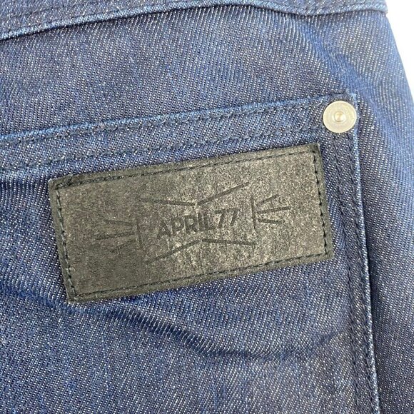 April 77 Men's Joey Slim New Overdrive Sabbath Raw Dark Wash Indigo Jeans US 29 - Picture 11 of 16